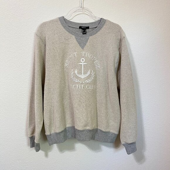 Forever 21 Saint-Tropez Yacht Club Pullover French Terry Size Large - Picture 2 of 7